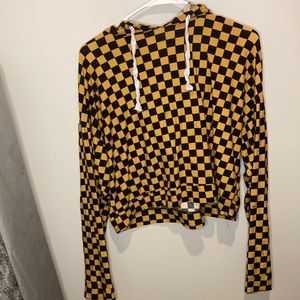 Black and Yellow Crop Top